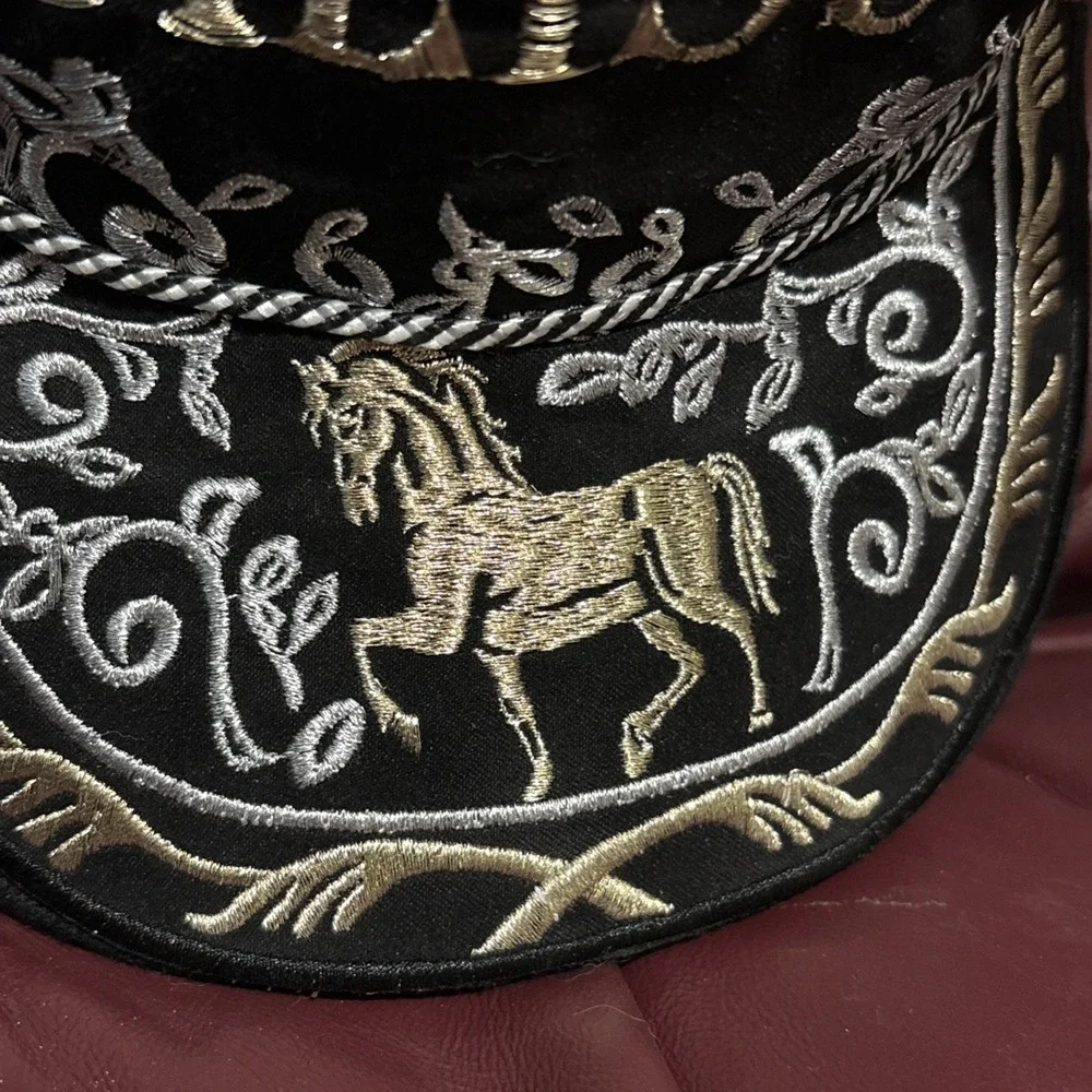 Cap Mexico Hat Artisanal Mesh Snap Back Mexico Jalisco de Mexico Rodeo Cowboy